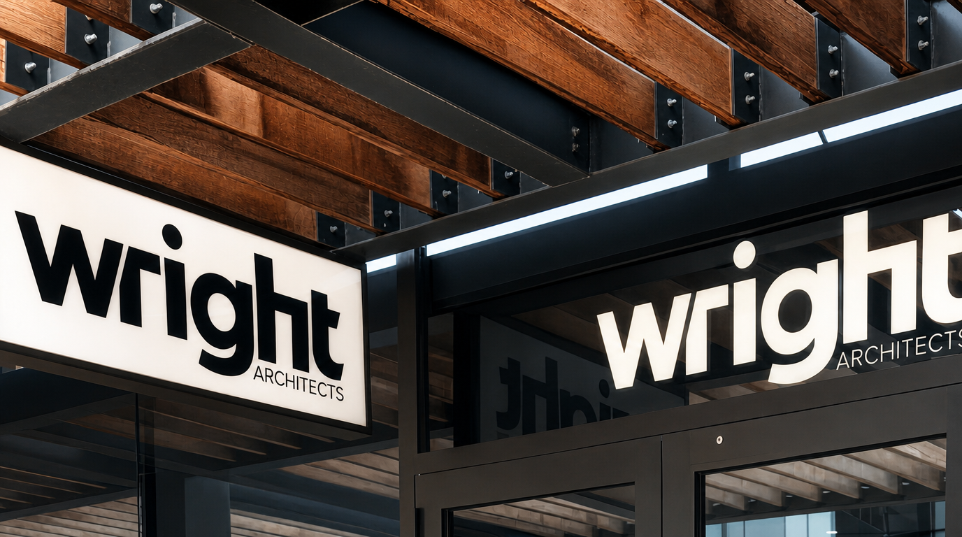 Wright Architects signage