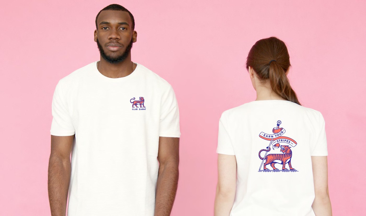 EARNT Club tee, front and back