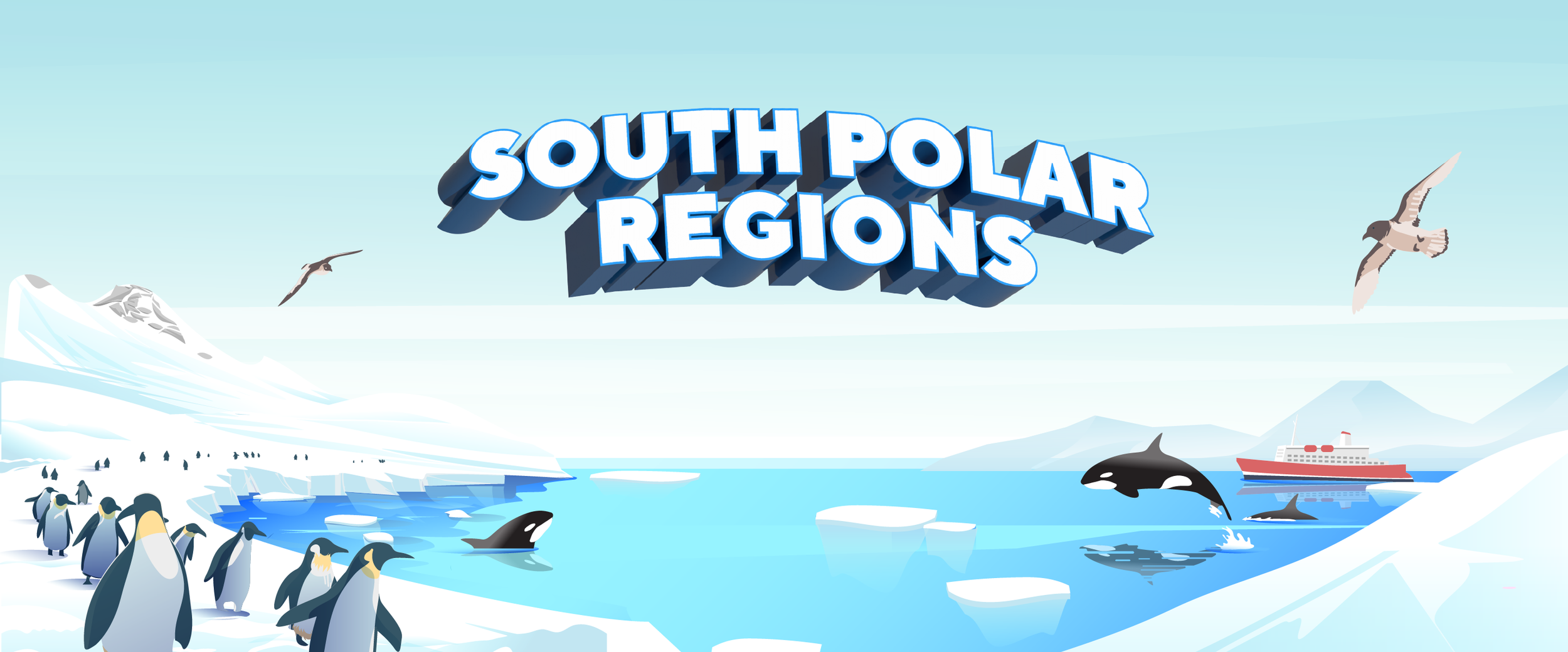G Adventures South Pole postcard illustration