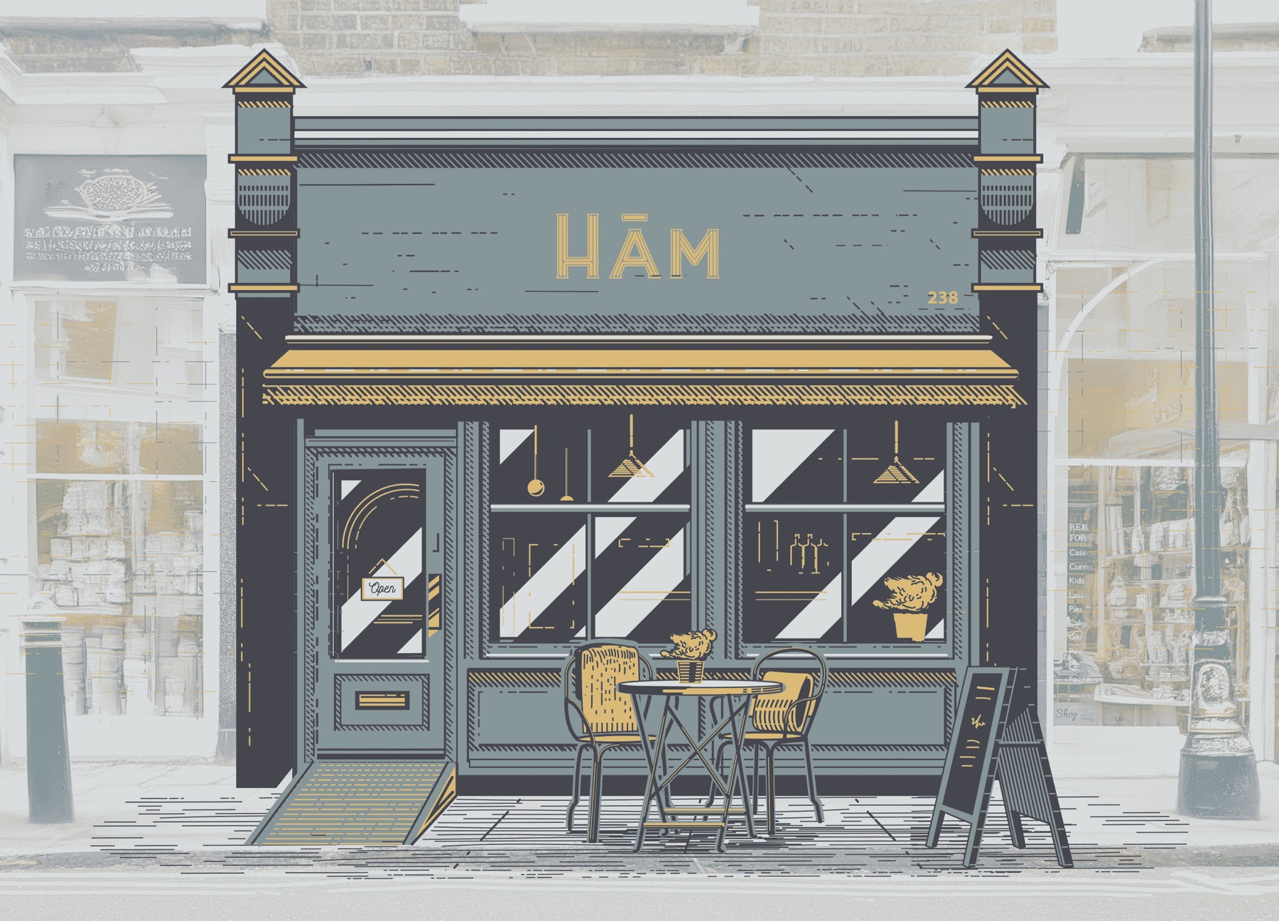 Hām illustration overlay detail