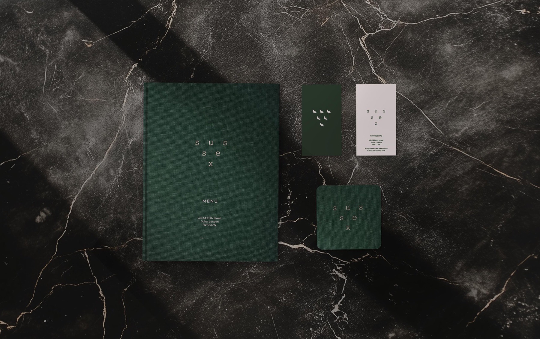 Sussex menu design