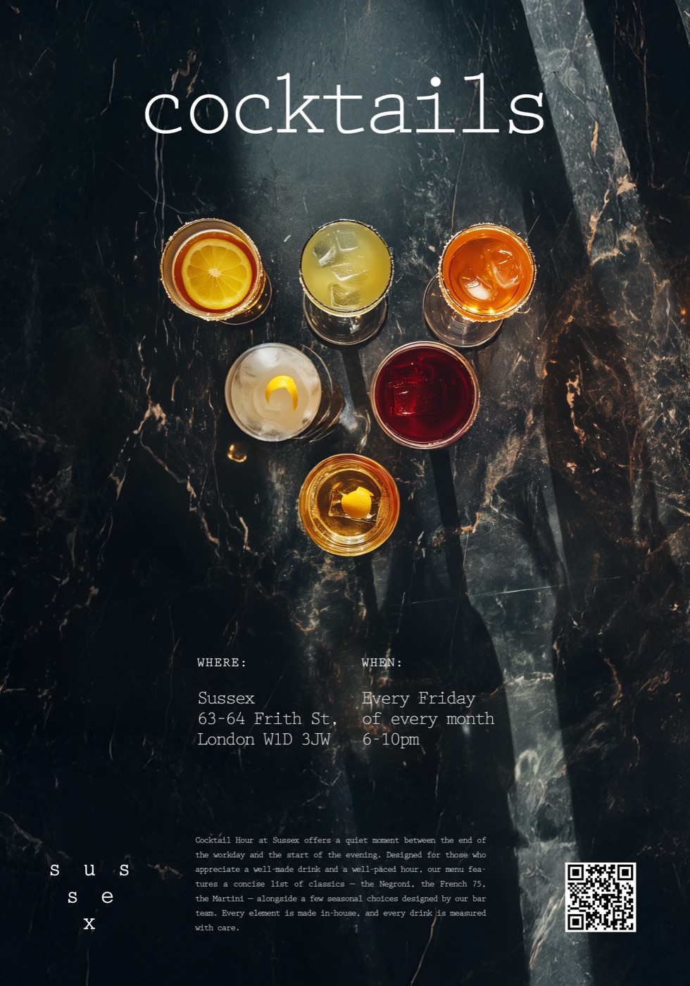 Sussex Cocktail Hour event poster