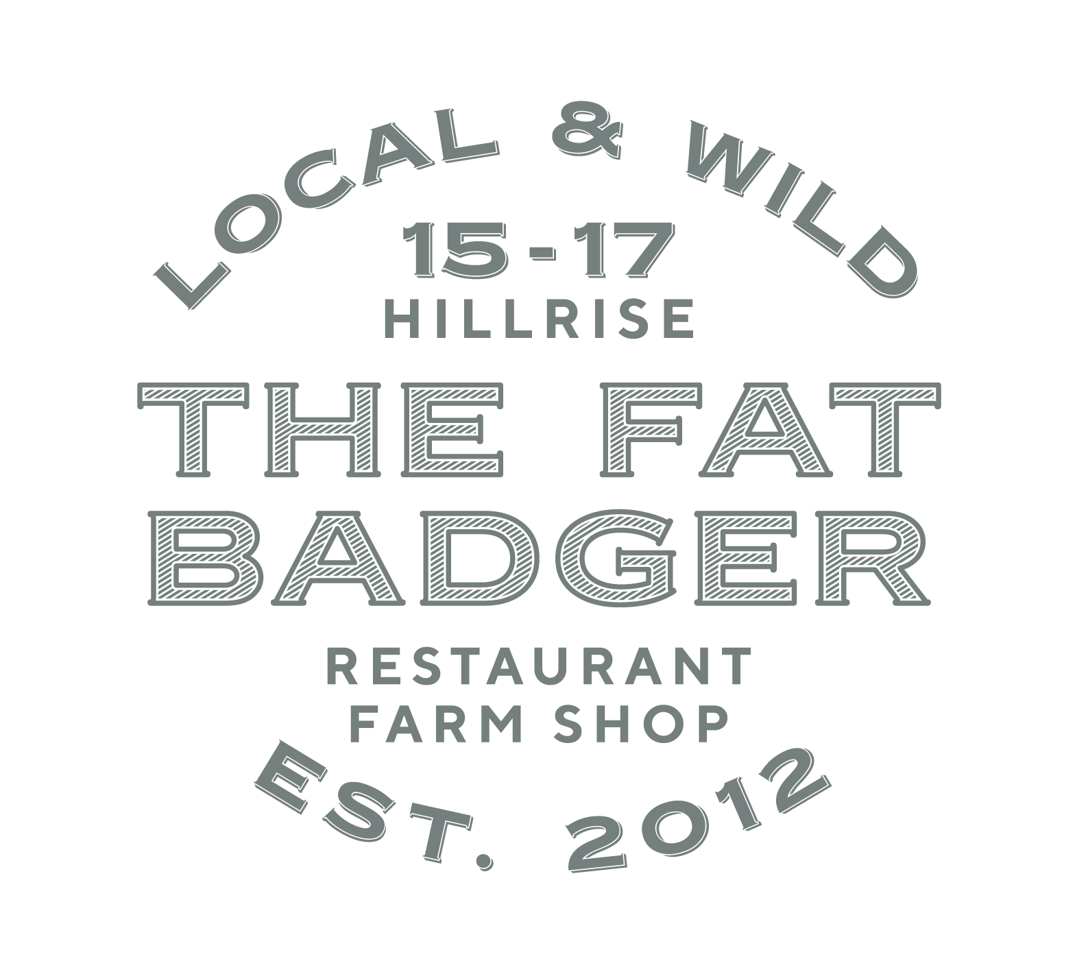 The Fat Badger logo, classic lockup