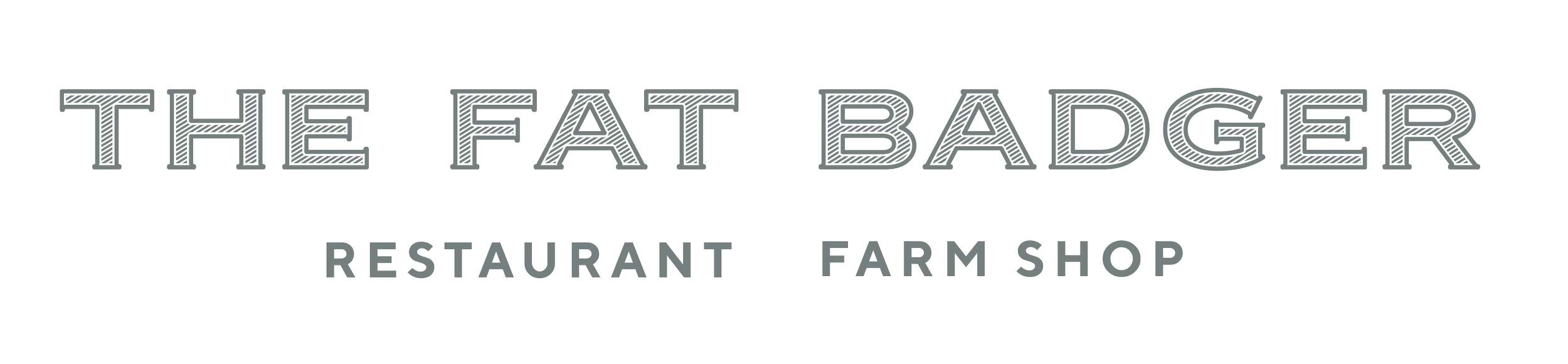 The Fat Badger logo, horizontal lockup