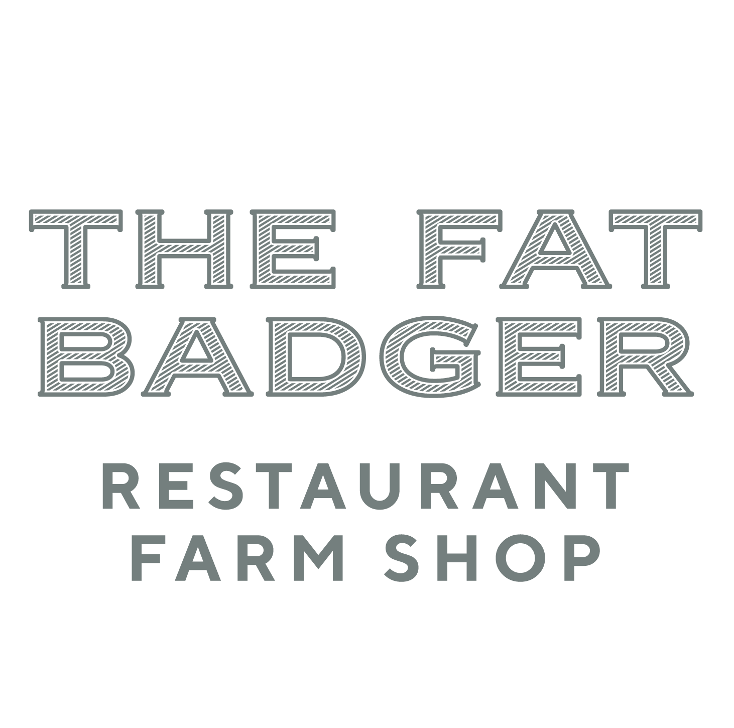 The Fat Badger logo, stacked lockup