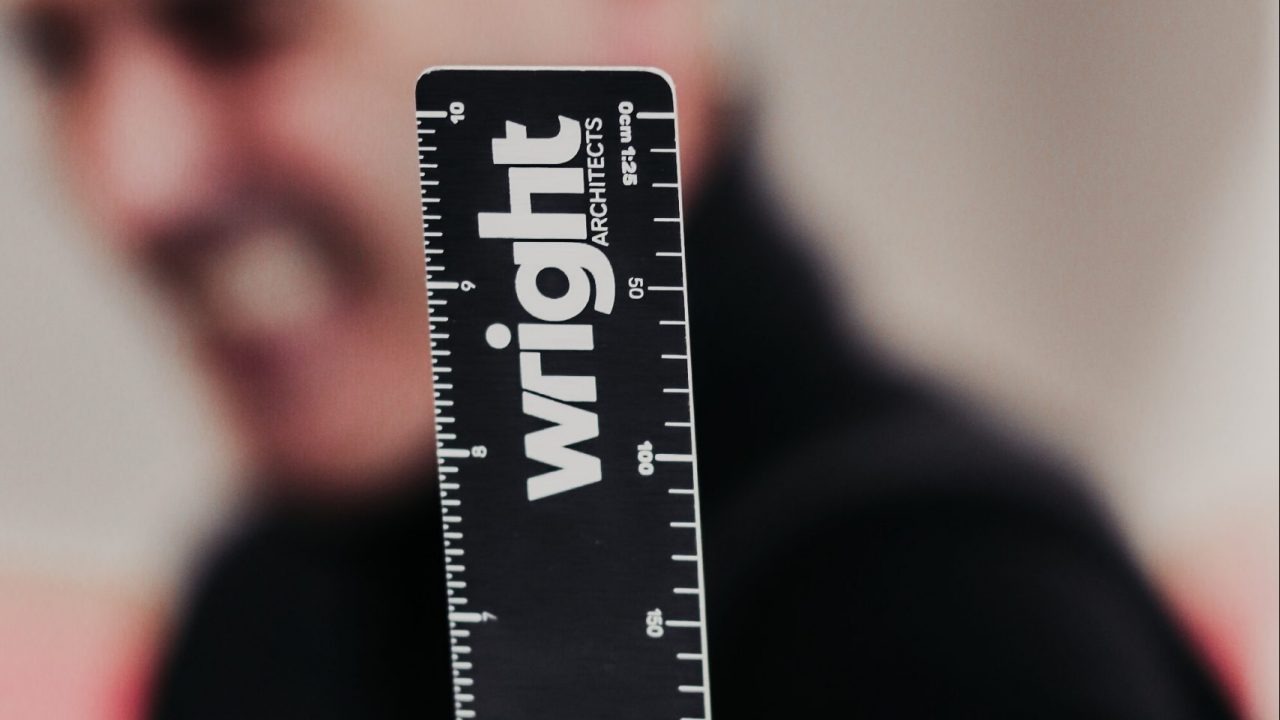 Wright Architects branded ruler